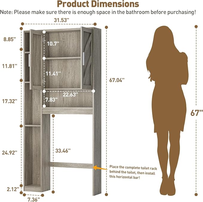 Over The Toilet Storage Cabinet - Image 2