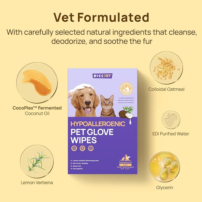 HICC PET Cleaning Deodorizing Glove Wipes - Image 4