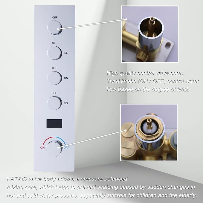 Polished Chrome Digital Display Shower System - Image 5