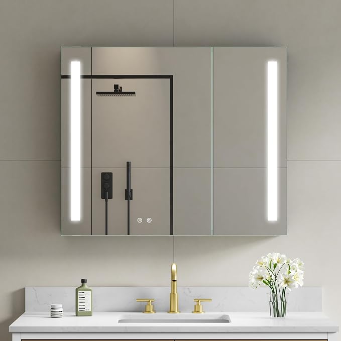 WELLFOR 36" X 30" LED Medicine Cabinet - Image 11