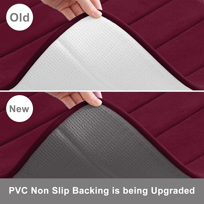 Buganda Memory Foam U-Shaped Contour Toilet Rugs, Non Slip Absorbent, Thick - Image 4