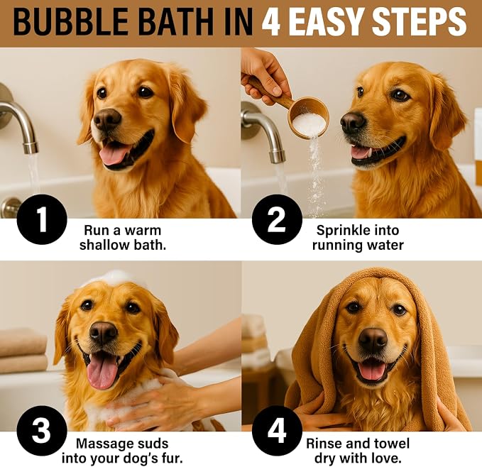 Dog Shampoo Alternative – Oatmeal & Honey Puppy Bubble Bath - Image 5