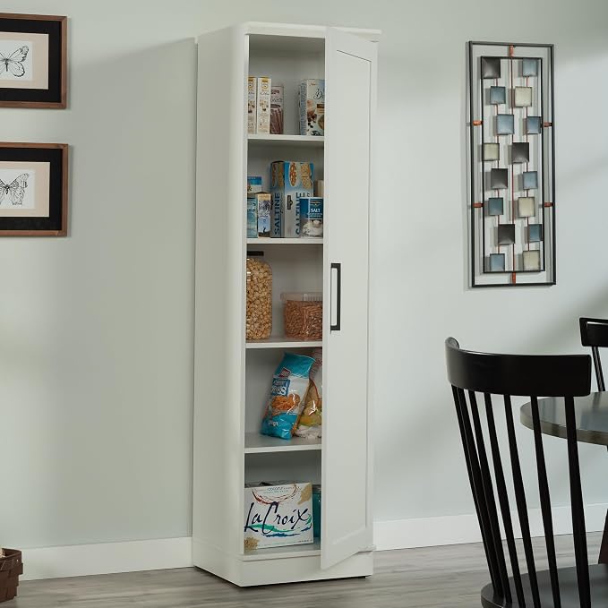 Sauder HomePlus Narrow Pantry Storage Cabinet Slim Single Door - Image 4