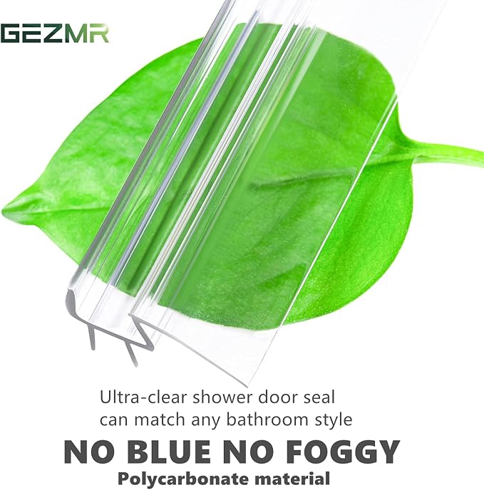 2-Pack Ultra Clear Shower Door Bottom Seal Frameless Glass Shower Door Seal - Image 3