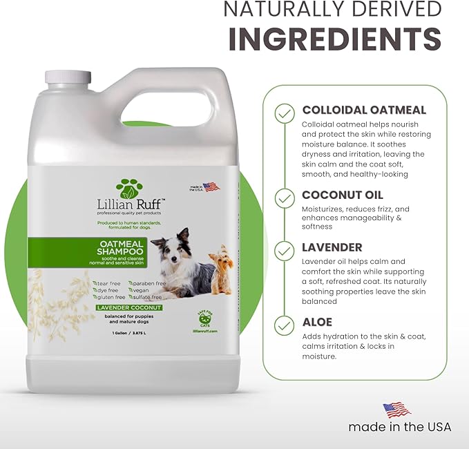 Lillian Ruff PRO Formula Deodorizing Oatmeal Dog Shampoo - Image 4