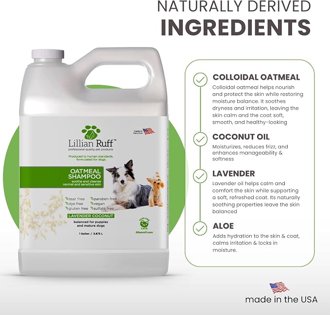 Lillian Ruff PRO Formula Deodorizing Oatmeal Dog Shampoo - Image 4