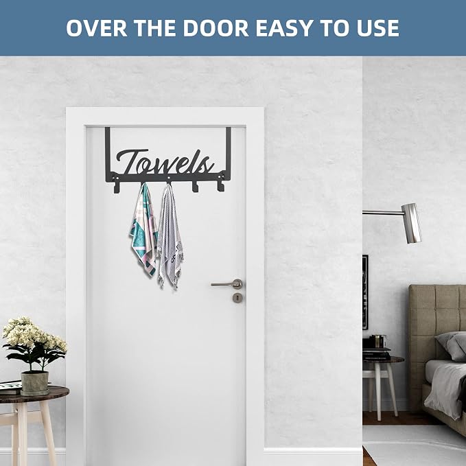 Over The Door Hooks, Towel Rack Towel Hooks - Image 5