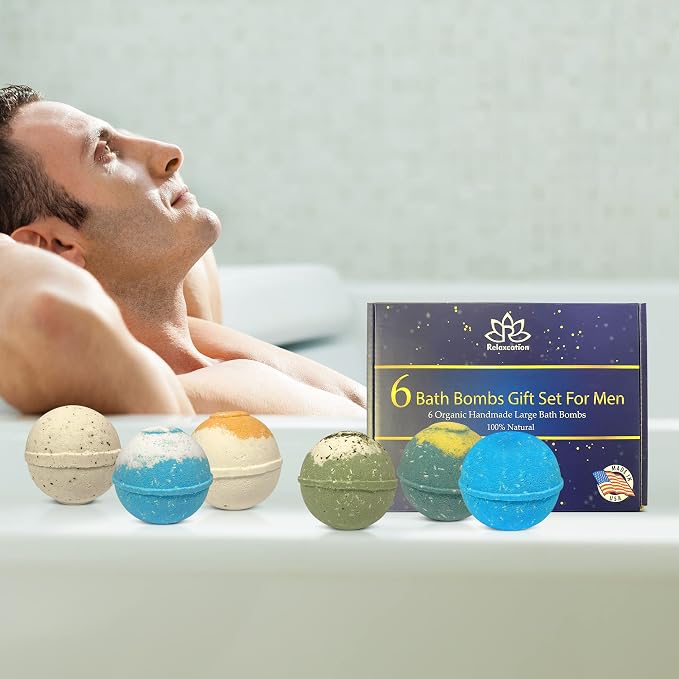 Organic Bath Bombs Gift Set for Men - Image 8
