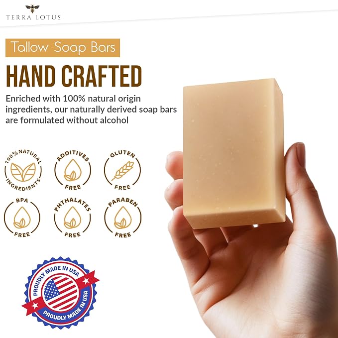 Organic Tallow Soap with Organic Castor Oil & Raw Honey - Image 5