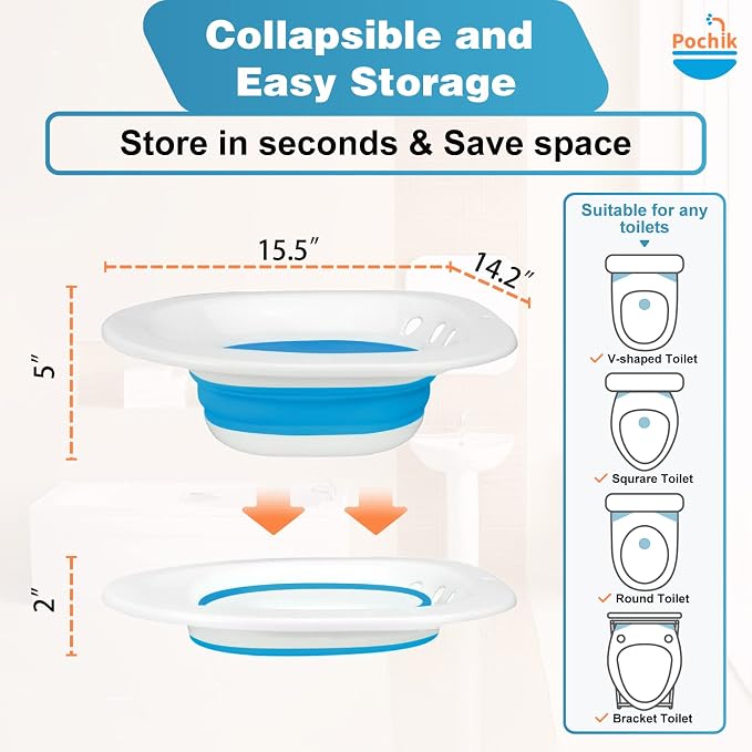 Pochik Sitz Bath for Toilet Seat Hemorrhoids and Postpartum Care, Yoni Steam - Image 4