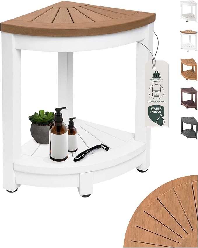 Waterproof Corner Shower Stool by ROHKEX