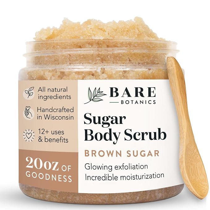 Bare Botanics Brown Sugar Body Scrub 20 oz by BareBotanics
