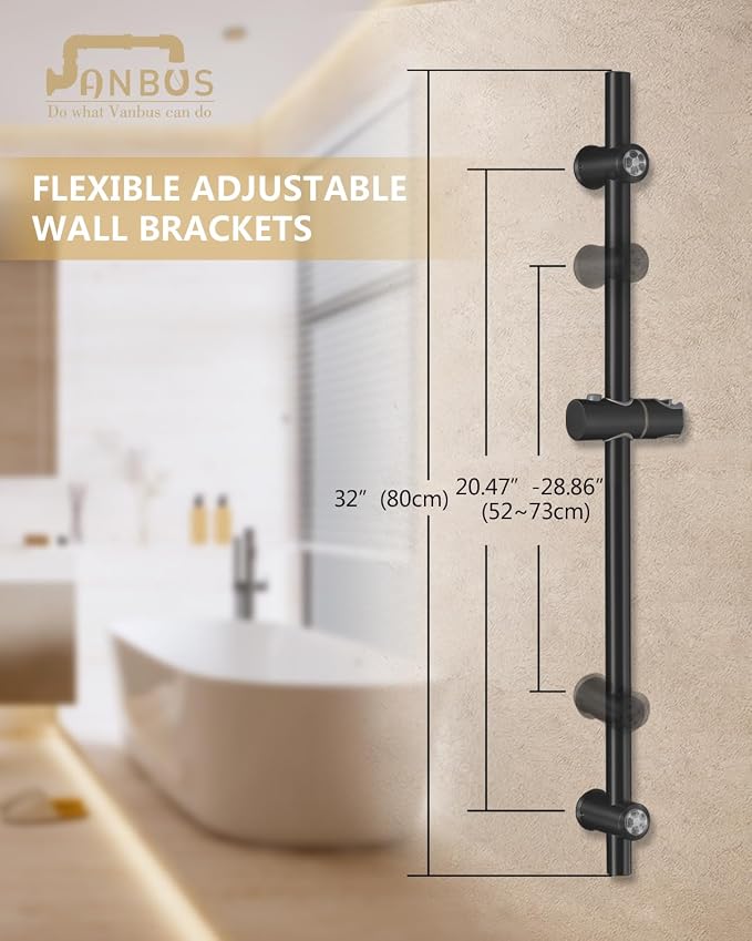 All Metal handheld shower head holder 30-Inch - Image 6