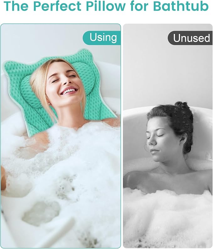 Bath Pillow, Bath Pillows for Tub Neck and Back Support, Soft 4D Air Mesh - Image 5