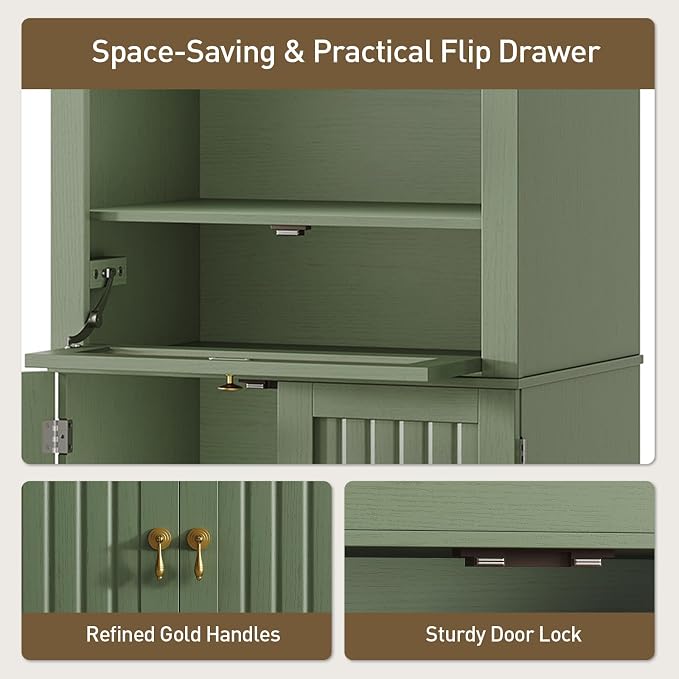 66" Tall Bathroom Storage Cabinet - Image 5