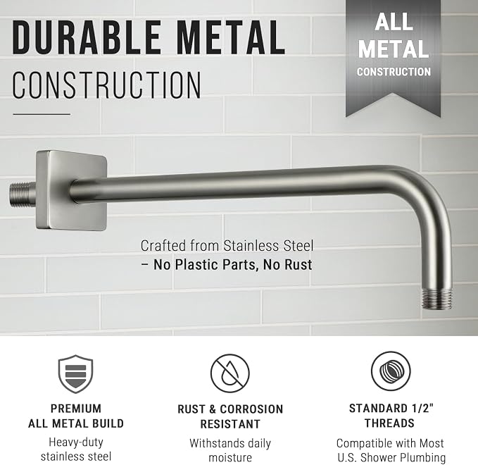 G-Promise All Metal 15.2-Inch Shower Arm - Image 4