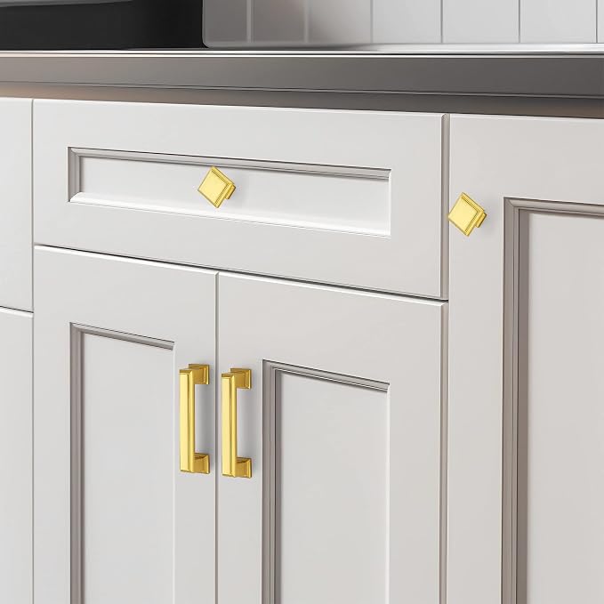 Ravinte Hardware 15 Pack Kitchen Cabinet Pulls Square Drawer Single Hole - Image 6