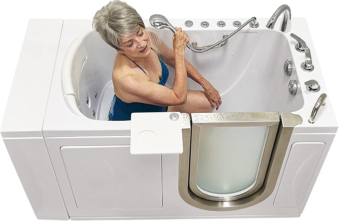 Ella Elite 30"x52" Acrylic Air and Hydro Massage Walk-In Bathtub - Image 7