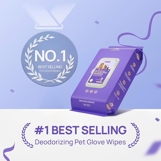 HICC PET Cleaning Deodorizing Glove Wipes - Image 2