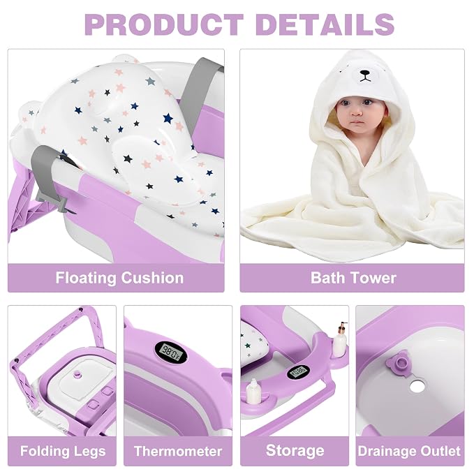 MoreFeel Collapsible Baby Bathtub - Image 4