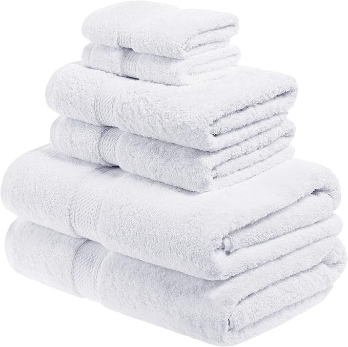 BLUENILEMILLS BNM Premium Quality Egyptian Cotton Towels, 6-Piece Ultra-Soft - Image 2