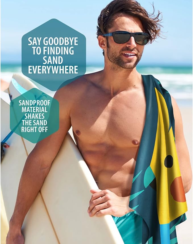 VENTURE 4TH Microfiber Beach Towel: Quick-Dry, Sandproof and Lightweight - Image 7