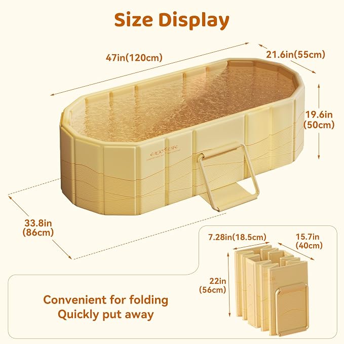 Portable Foldable Bathtub, Freestanding Bathtub No Installation, Bathroom SPA - Image 9