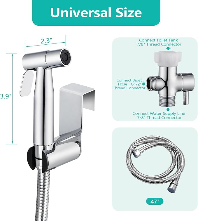 BARROCK Chrome Handheld Bidet Sprayer - Image 8
