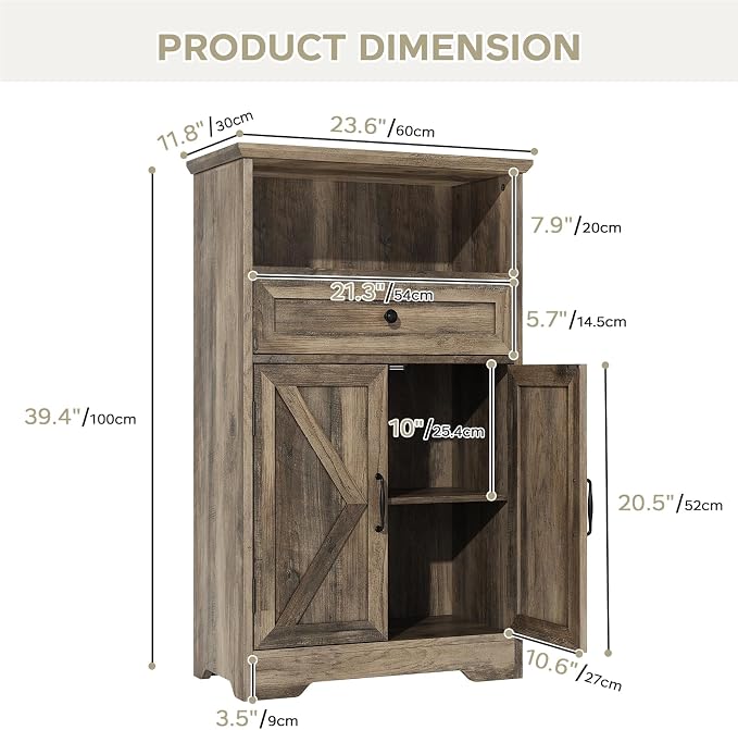 Floor Cabinet, Farmhouse Storage Cabinet - Image 2