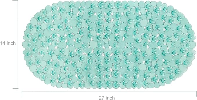 WELTRXE Pebbles Bathtub and Shower Mat Non Slip, Oval Bath Mats - Image 5