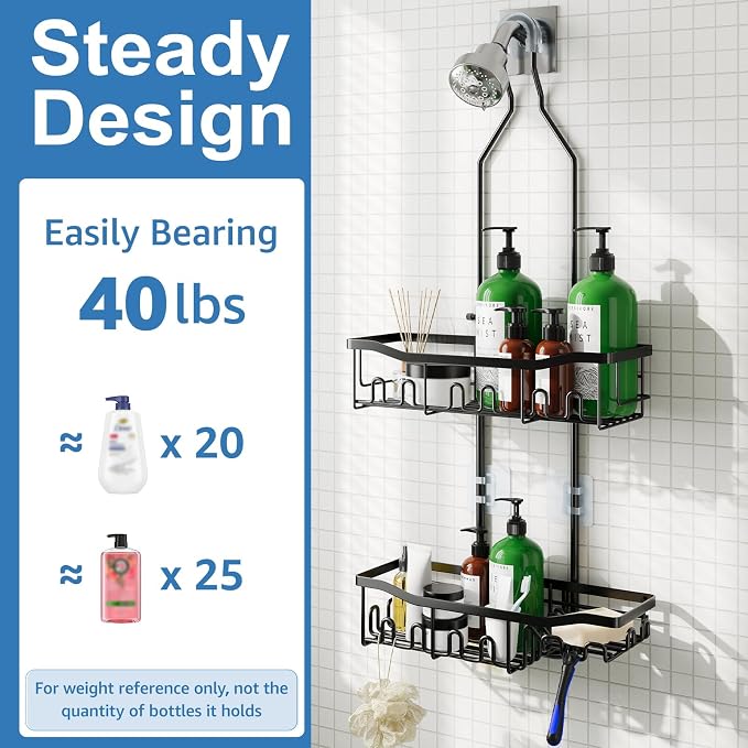 Upgraded Extended Length Shower Organizer - Image 5