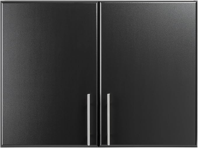 Prepac Elite 32 in. 2-Door Engineered Wood Stackable Wall Cabinet in Black - Image 8