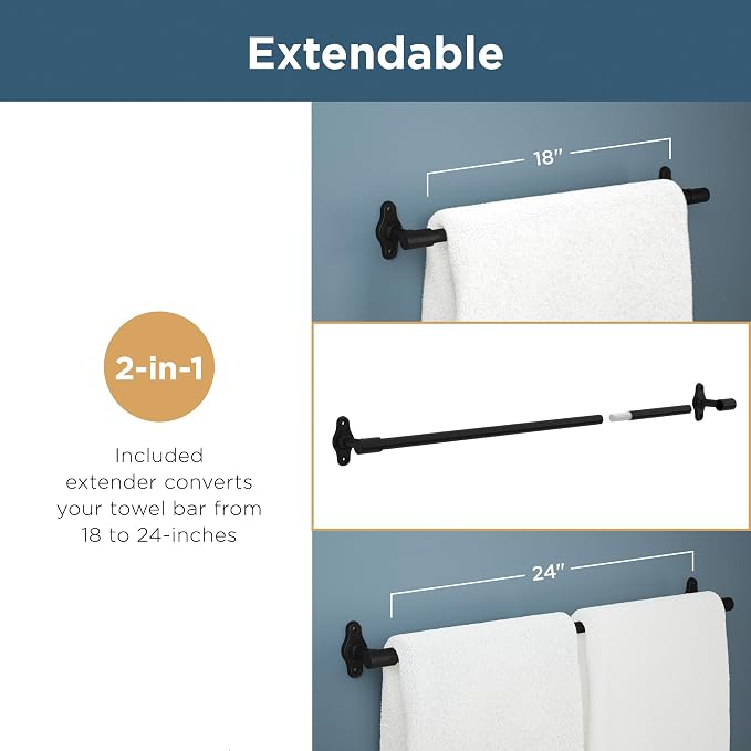Franklin Brass Calloway 4-Piece Bathroom Set Polished Chrome 18" + 6" Towel Rack - Image 7