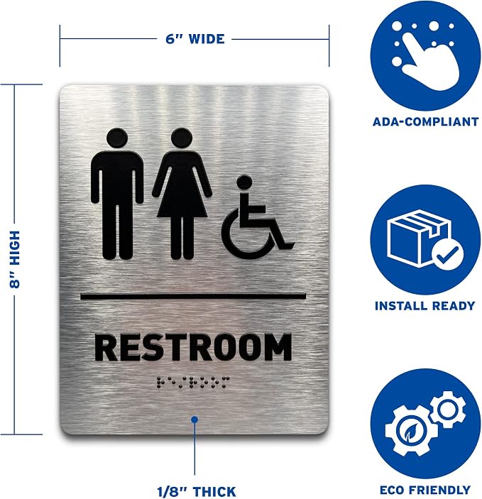 Men/Wheelchair Bathroom Sign by GDS - Image 4