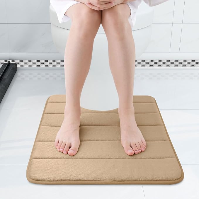 Buganda Memory Foam U-Shaped Contour Toilet Rugs, Non Slip Absorbent, Thick - Image 3