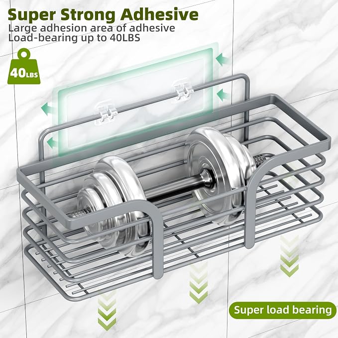 Yougai 3 Pack Shower Caddy Organizer Shelf Rack, Rustproof Corner Bathroom - Image 6