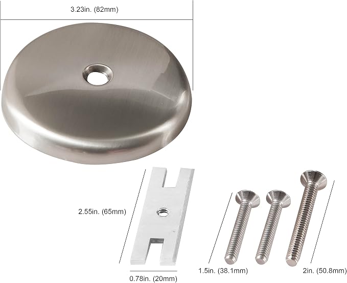 Single Hole Bathtub Drain Overflow Plate - Image 6