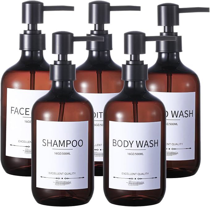Shampoo and Conditioner Bottles, Shampoo Dispenser by MithrgrousLife