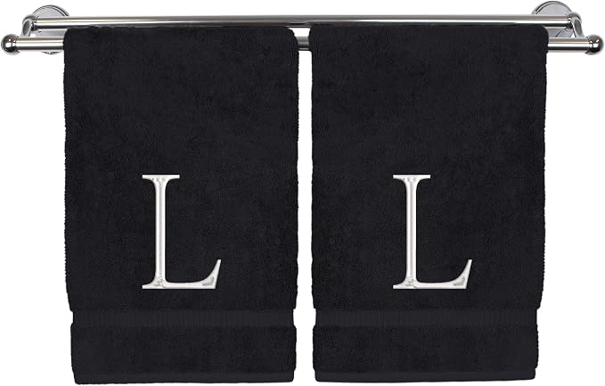 Monogrammed Hand Towel, Personalized Initial Gift, Extra Absorbent 100% Turkish by BareCotton