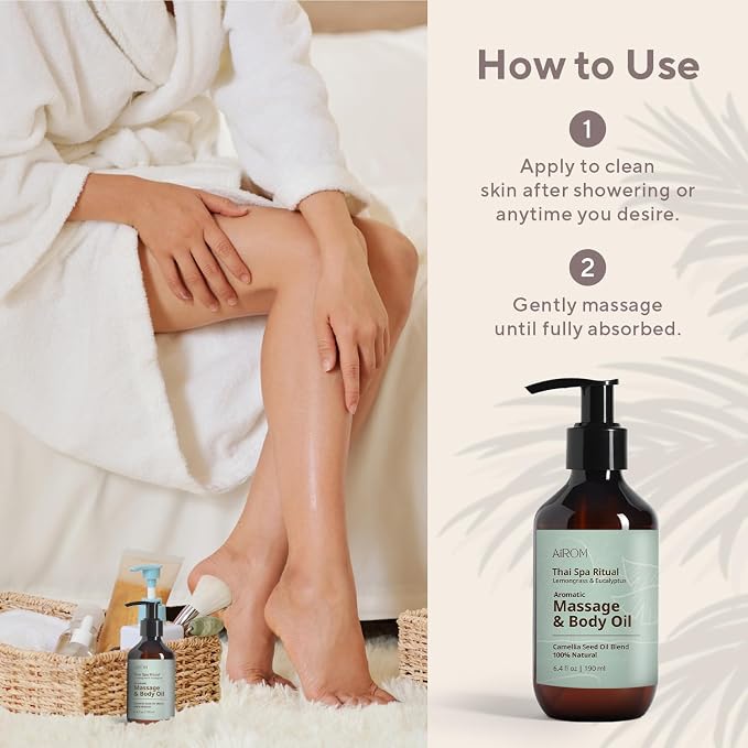 AiROM Lemongrass & Eucalyptus Massage Oil - Image 4