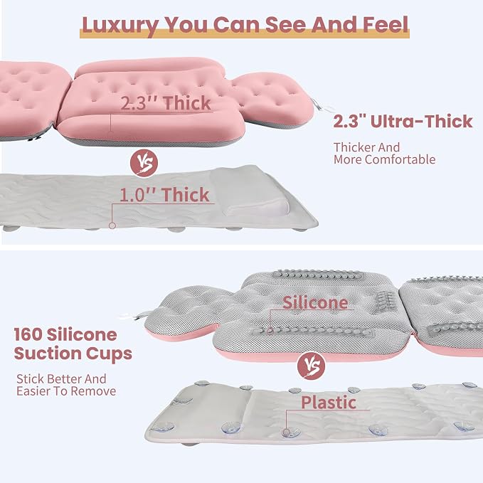 Bath Cushion, Full Body Bathtub Pillow - Image 4