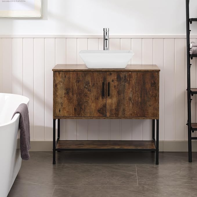 UEV Rustic Brown 36" Bathroom Vanity - Image 4