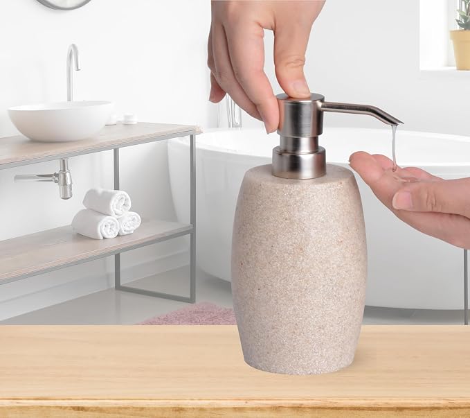 Sandstone Textured Resin Soap Dispenser - Image 8