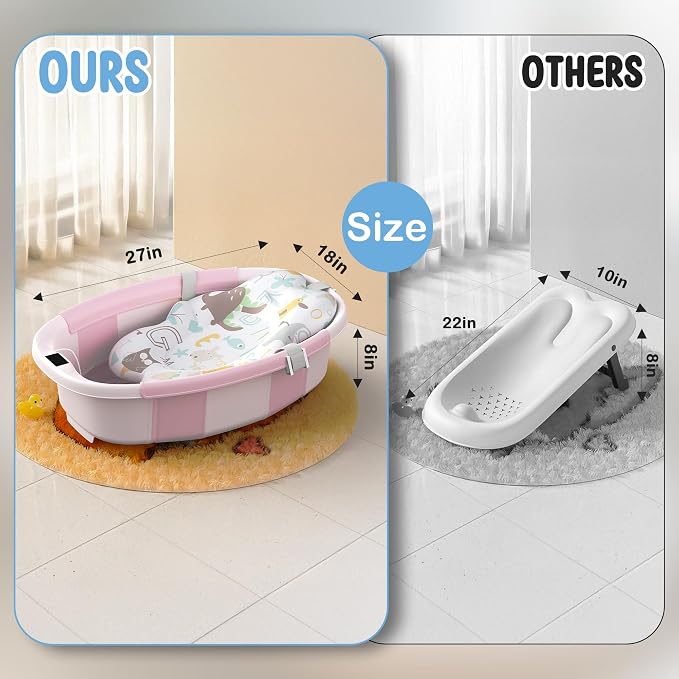 Collapsible Baby Bathtub, 3s to Install, Baby Bath Tub - Image 2