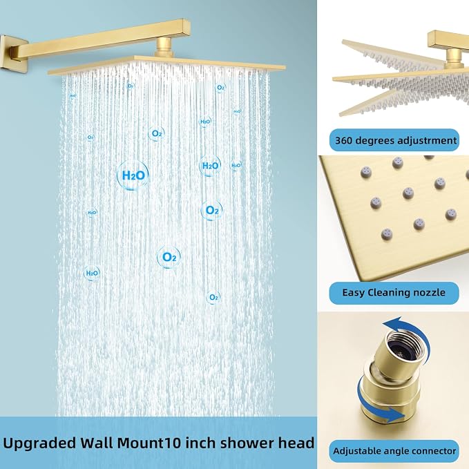 Digital Display Dual Head Shower system Rain Shower System Shower Wall Mount 10 - Image 4