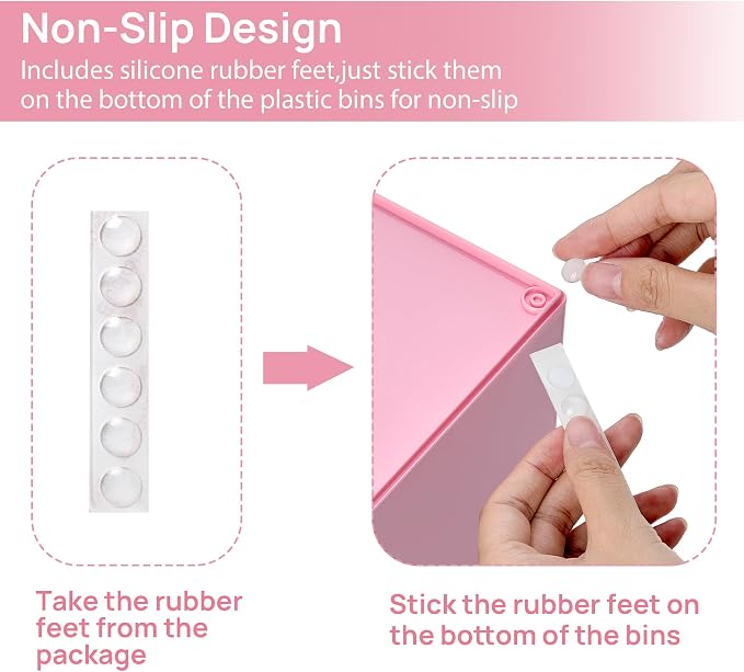 Vtopmart 4Pack Small Stackable Storage Drawers, Bathroom Makeup Organizer - Image 7