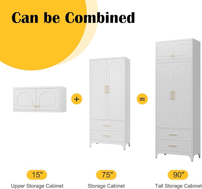 Kitchen Pantry Cabinet，90" Storage Cabinets - Image 4