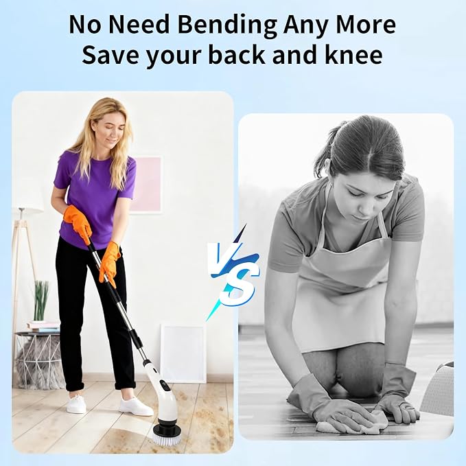 Rechargeable Electric Spin Scrubber, Waterproof Power Cleaner - Image 3