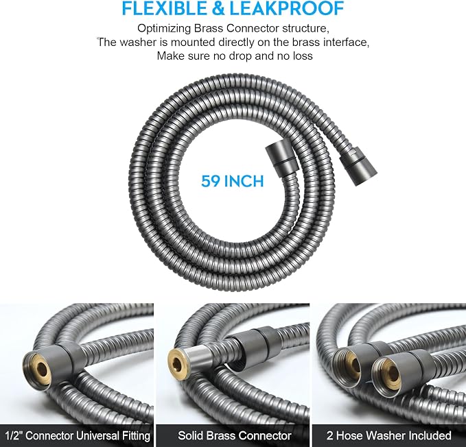 Shower Hose Extra Long 59 Inches Handheld Shower Head Hose - Image 6