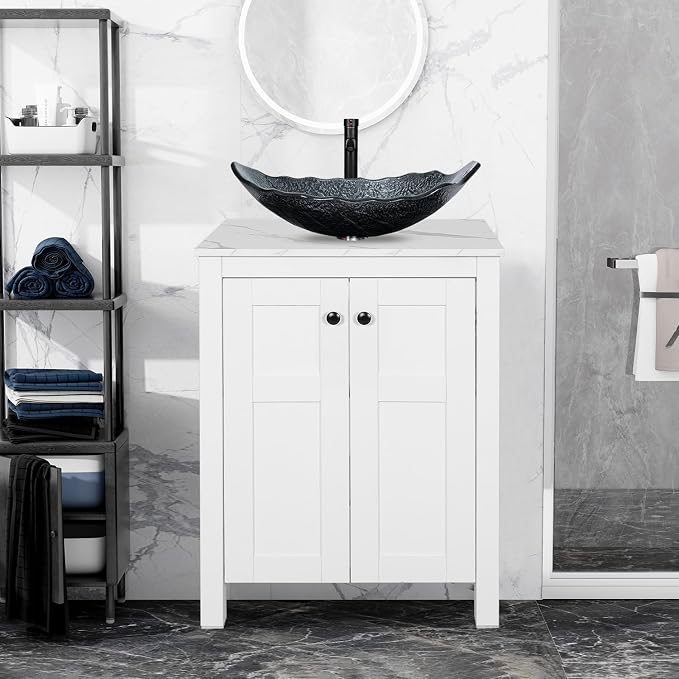 24 Inch White Bathroom Vanity by Solidee